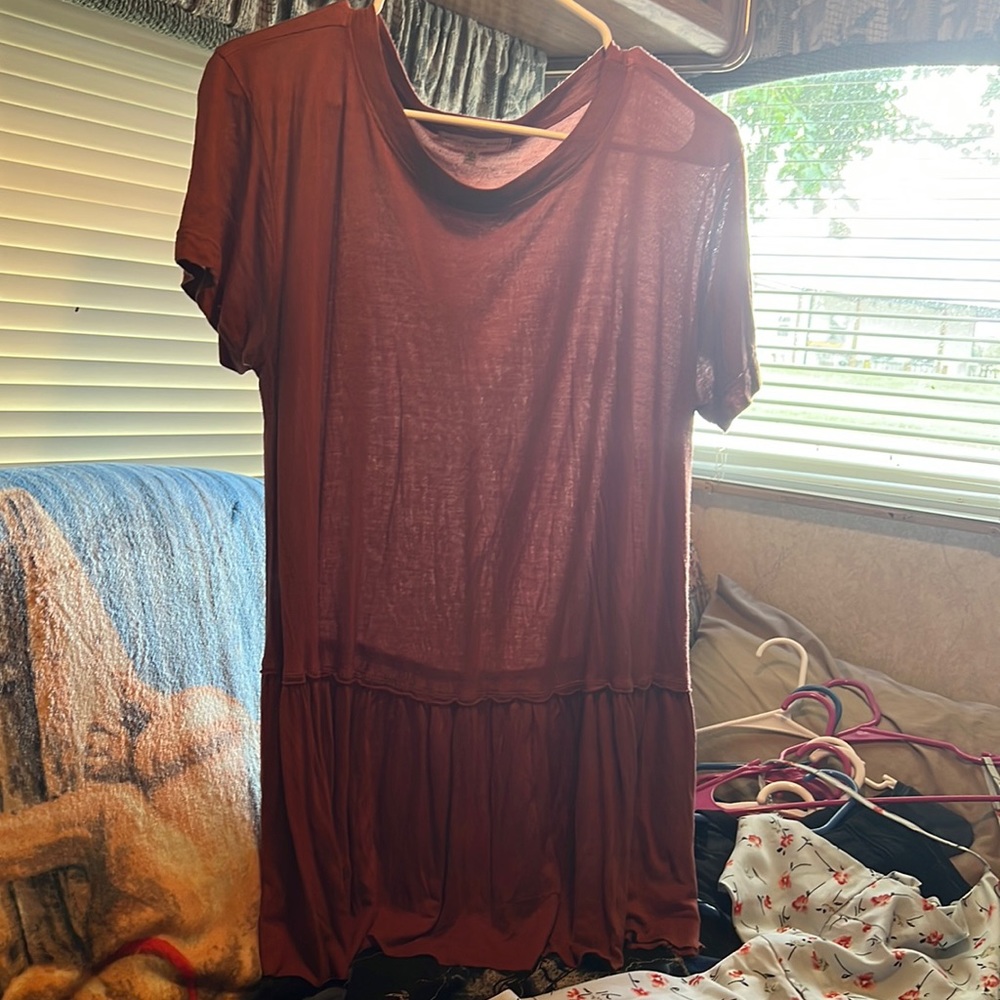 Rustic orange short sleeve shirt